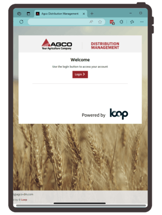AGCO's login page to Loop