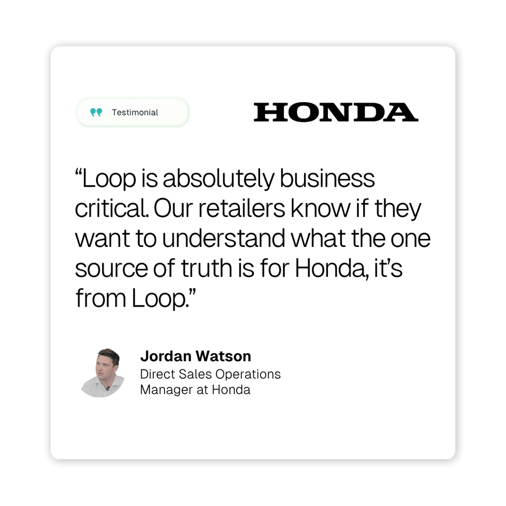 Loop is business critical to Honda UK