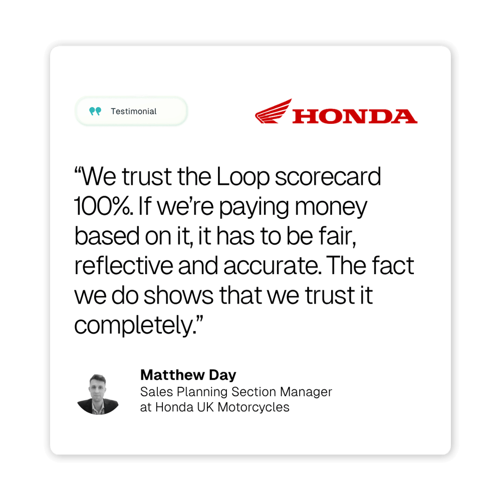 Honda Motorcycles trust the data for their bonus programs