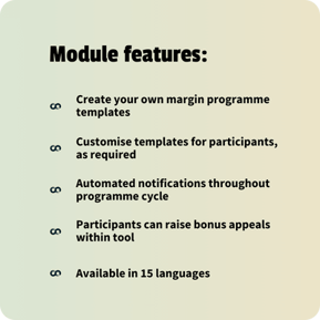 5 module features of Loop's Margin Programme