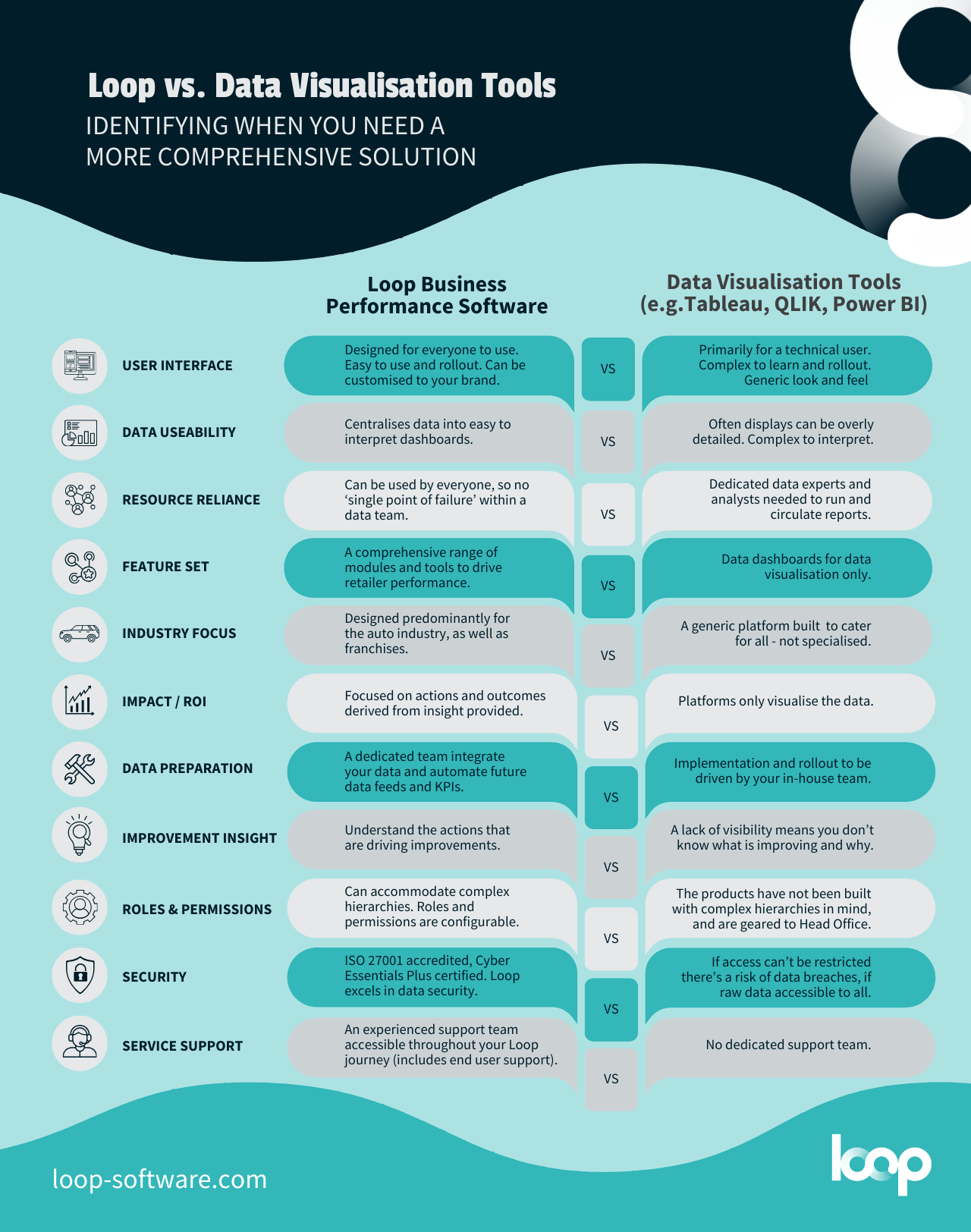 Loop Software Vs. Data Visualisation Tools