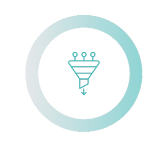 funnel icon to represent client data flows