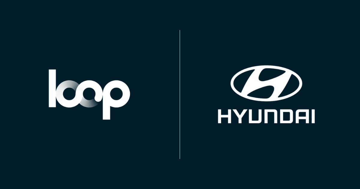 Loop and Hyundai's logos to illustrate the new partnership