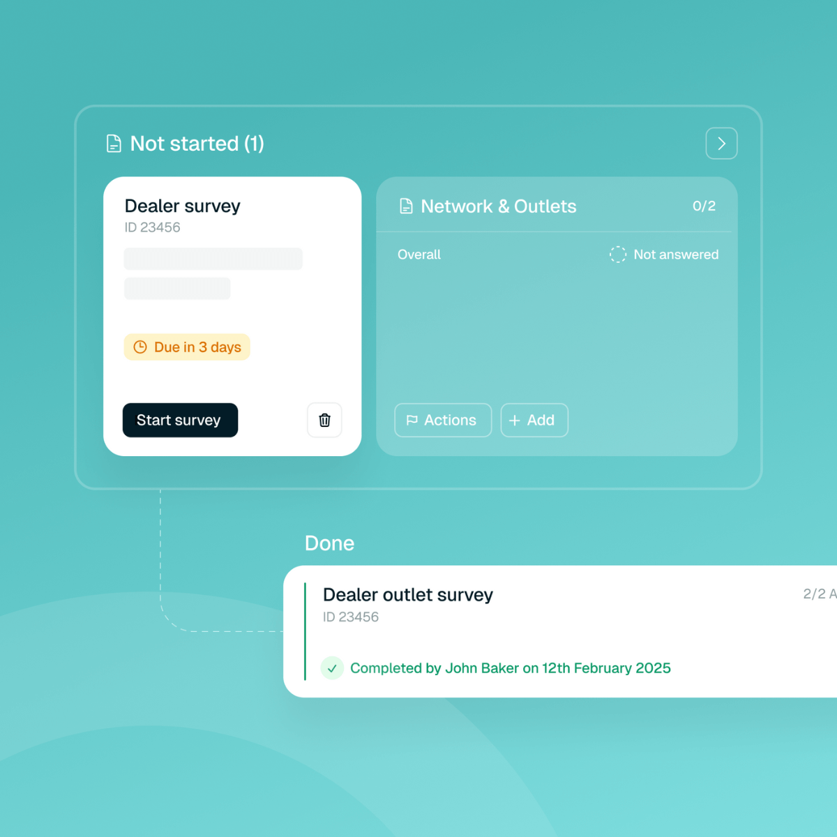 Dealer surveys with Loop software